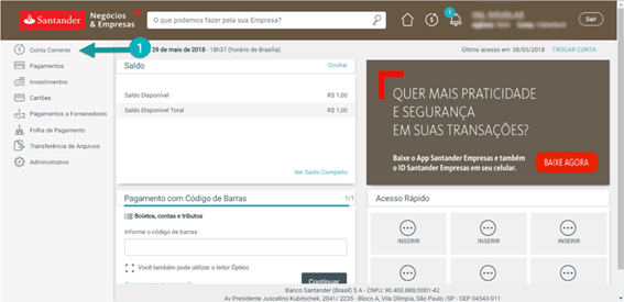 Veja como baixar o extrato bancário em PDF no Santander